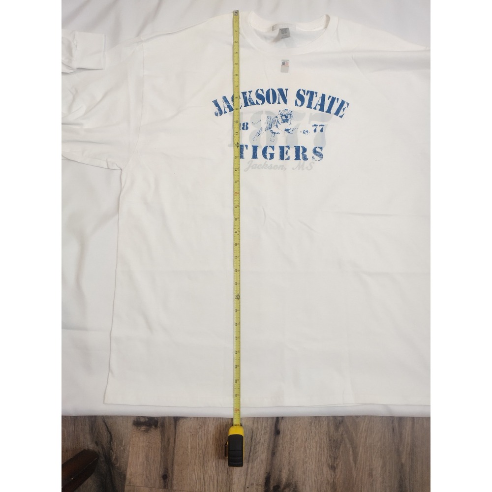 Jackson State Tigers Long Sleeve Shirt White Cotton JSU 1877 Graphic Tee 2XL - Picture 4 of 7